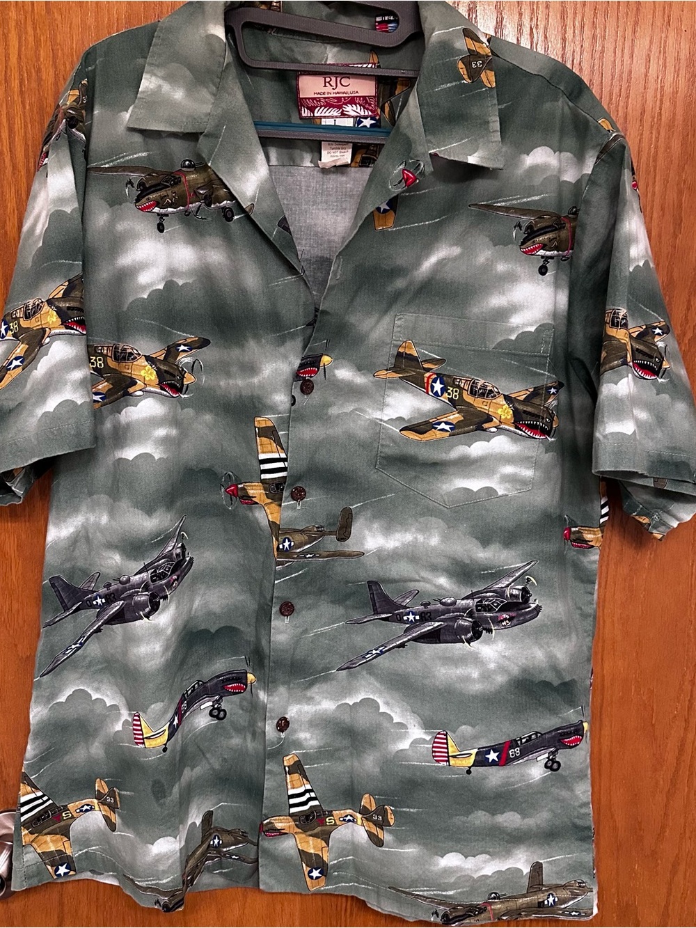 RJC Vintage Hawaiian WWII Button Down Mens L